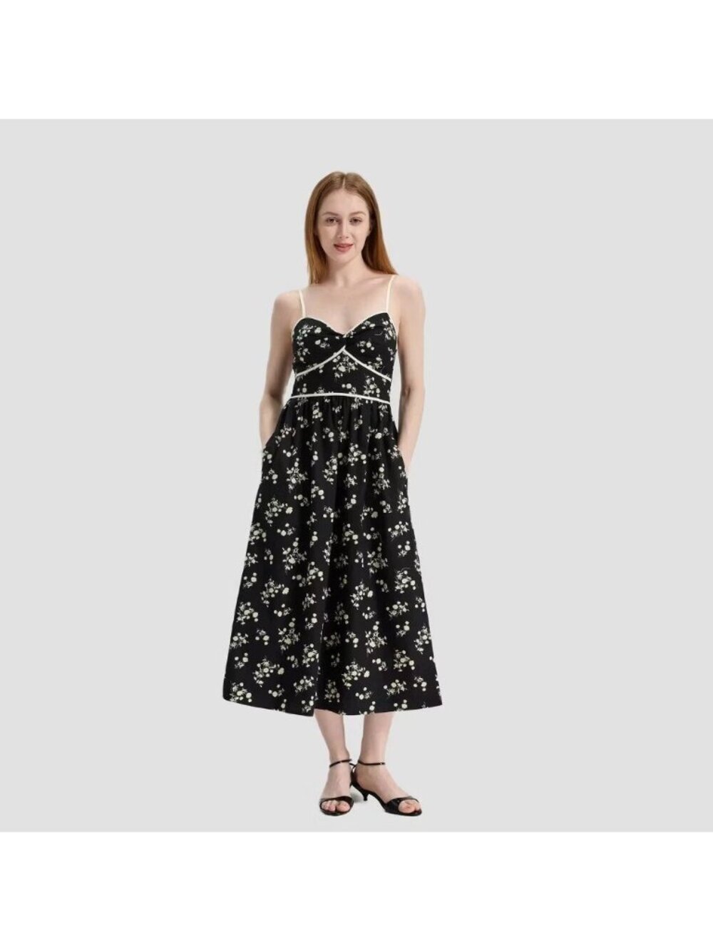 Ladder-Trim Halter Mini Dress